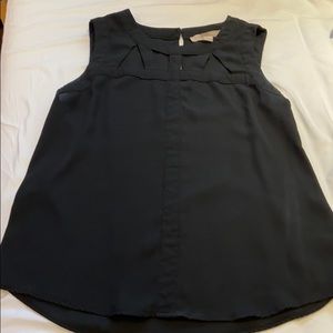 F21 - Geometric Cut Out Black Tank Top in Small